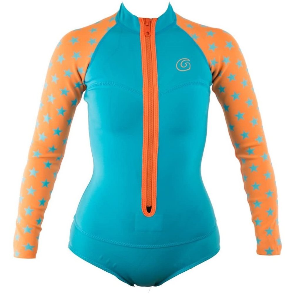 0.5mm Women's GlideSoul L/S Shorty Springsuit Wetsuit Swimsuit Bathing Suit XS